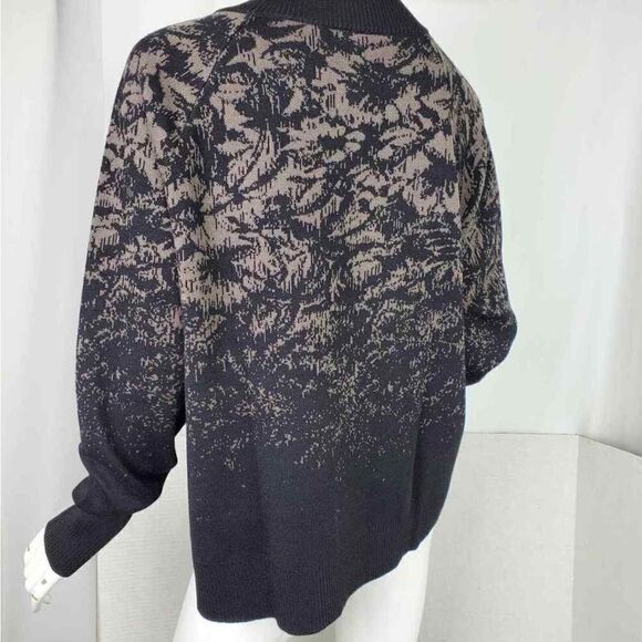 EXCELLENT CONDITION SMALL ATHLETA JACQUARD FLORAL OMBRÉ MERINO WOOL CREW SWEATER - Picture 2 of 8